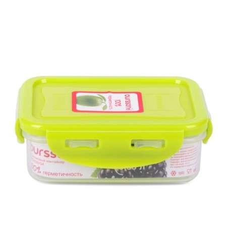 OURSSON plastic container, CP0303S/GA, salad cover, 330 ml, rectangular-1