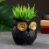 Figure pot "Owl" black, 11x10x10cm