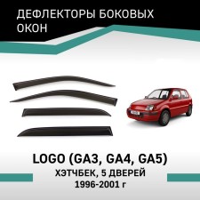 Defly window deflectors for Honda Logo (GA3, GA4, GA5), 1996-2001, hatchback, 5 doors