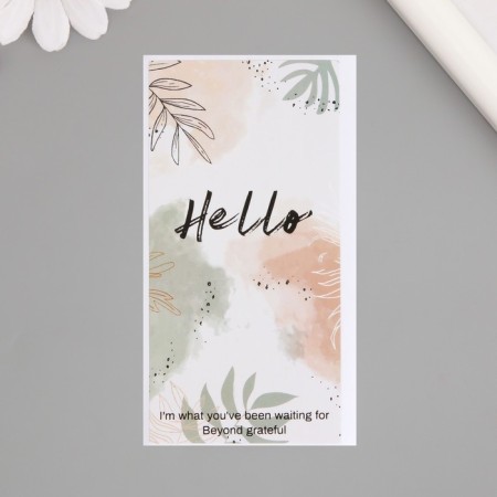 Stick Paper Gratitude "Hello. Veves" green-beige set 50 pcs 10x5 cm-1