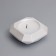 Candle "Square" in the candlestick with beveled corners is small, 9x3.5cm, white mother of pearl