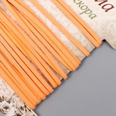 Braid decorative cord "suede light orange" winding 3 m width 0.2 cm-1