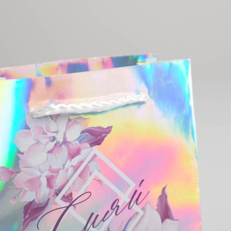 Gift holographic package, packaging, “Shine”, 12 x 15 x 5.5 cm-2