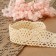 Knitted lace, 30 mm × 10 ± 1 m, beige color