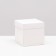 The box is folding, white, 10 x 10 x 10 cm