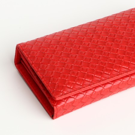 Women's wallet on magnets, red color-2
