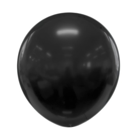 Latex ball 24 "Black pastel, set 10 pcs.