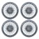 Wheel caps R15 "Mini-Cooper", silver, set 4 pcs.