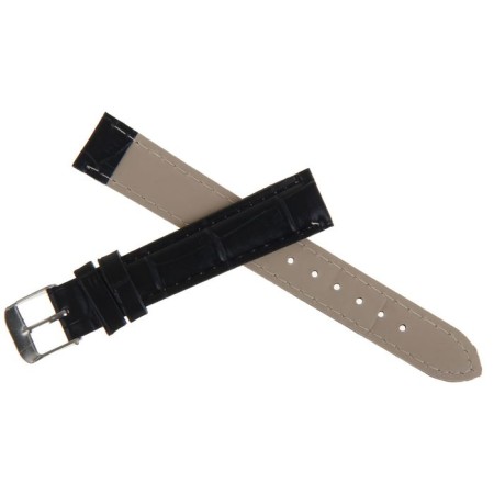 Solomon watch strap, 16 mm, eco-leather, L-19 cm, black