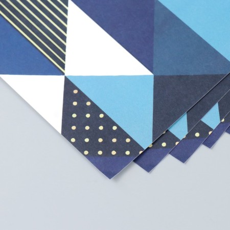 Scrapbooking paper "Strict geometry" density 180 g 30.5x32 cm-2