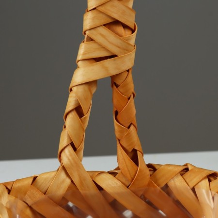 Wicker basket, 24 x 13 x 12.5/33.5 cm, sequoia-3