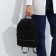 Women's backpack made of artificial leather with lightning, 2 pockets, black color