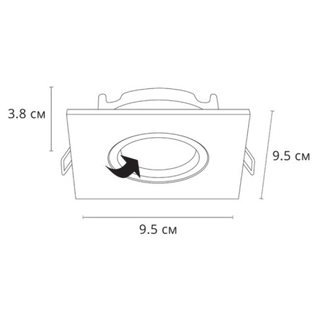 Pointed-built lamp Arte Lamp Giro A28666PL-1BK, GU10, 35 W, 9.5x9.5x3.8 cm, black-4