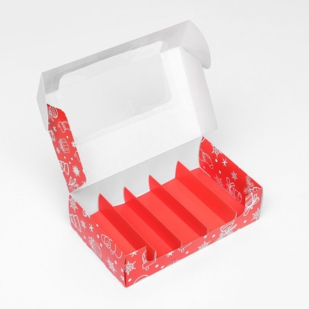 The box is folding, under 5 eclairs "festive mood", 25.2 x 15 x 6.6 cm-9