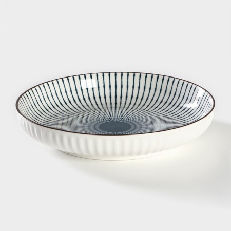 Poramic dessert “Illusion”, D = 18 cm, white and gray color-1