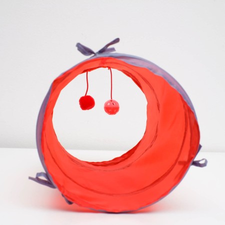Туннель для кошек с игрушкой, 50 х 25 см, микс цветов-4