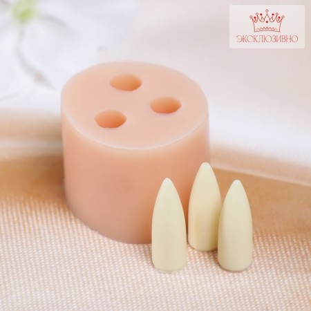 Silicone Mold "Three bullets" D bullets 8 mm, length 23 mm
