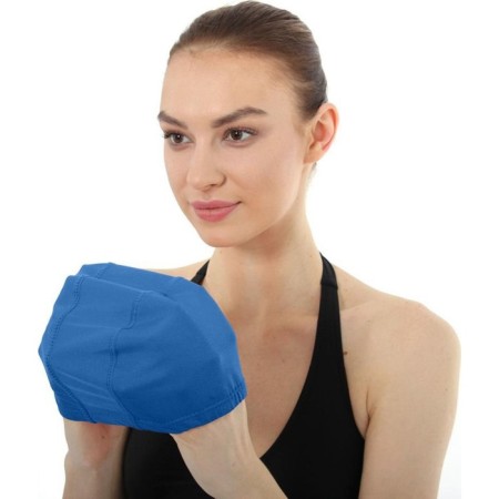 Bradex swimming cap, textile coated, blue-3