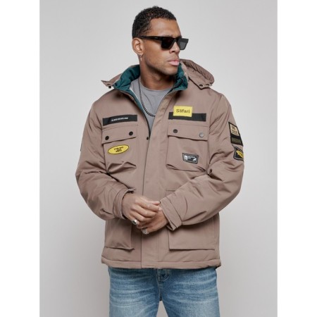 Male Winter jacket, size 54, brown color-16
