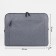 Laptop bag, gray color