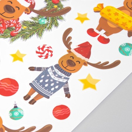 New Year sticker interior color "Funny Olesha" 30x40 cm-3