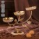 Brass Brass for 3 candles "Three Budons" with mother -of -pearl 25.5x10x18.5 cm