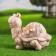 Garden figure "Turtle with a butterfly" ivory, 24x19x18cm