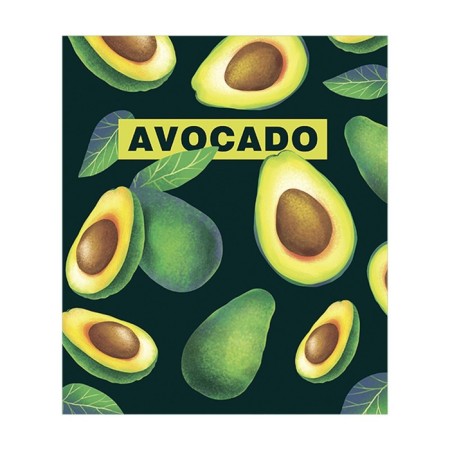 Notebook of 48 sheets in Calligrata Avocado cage, cover coated cardboard, twin-lak + selective UV-lak, block offset mix-4