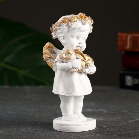 Figure "Angel with a rabbit" 7x7x17cm