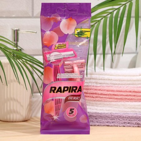 Rapor Rapira Berry machine with a lubricating strip with aloe, disposable, 5 pcs.