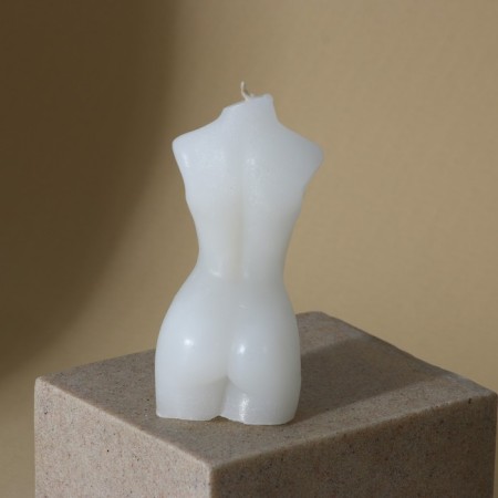 Interior candle "female body", white, 9 x 4.5 cm-2
