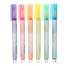 A set of markers of textbooks of 6 colors, with sparkles