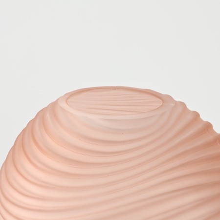 Vase for flowers "aura" made of beige glass 25 × 20 × 20 cm-3