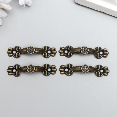 Metal casket handle (set 4 pcs) 4.2x0.7x0.5 cm-2