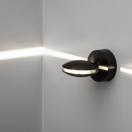 Decorative backlight LED 9W 3500k Black IP54 for interior, facades of buildings