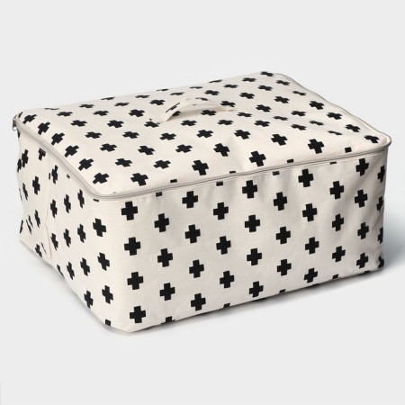 CFR for storing things "openwork", 55 × 42 × 25 cm, black and milk color
