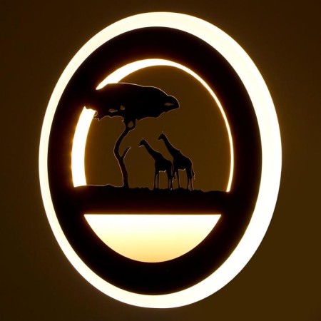 Bra "Giraffes" LED 24W 3000-4000K black 22x3.8x22 cm-2