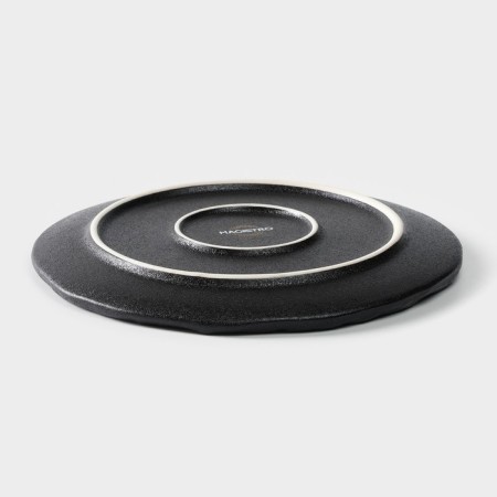 Porcelain dish for feeding magistro pietra lunare, d = 16 cm, black color-2