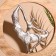 Interior souvenir in the wooden ring "Dancer" 30x8x33 cm