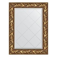 Mirror with engraving in the baguette frame, Byzantium gold 99 mm, 69x91 cm