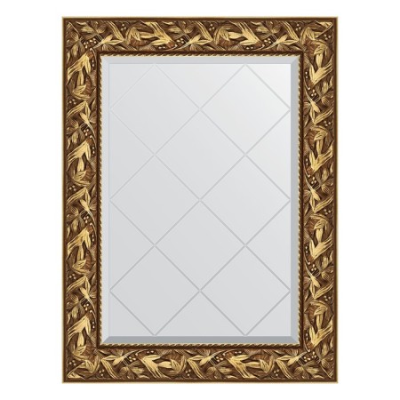 Mirror with engraving in the baguette frame, Byzantium gold 99 mm, 69x91 cm