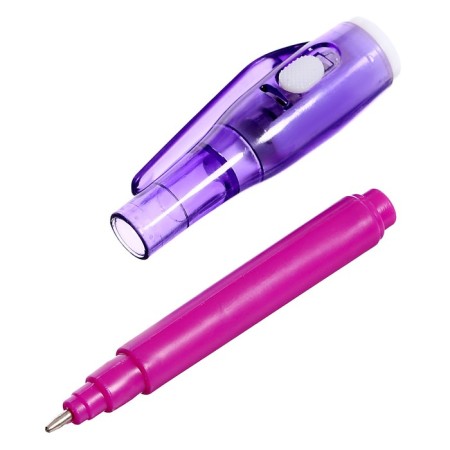 A pen with ink and a flashlight of "Euryk", color mix-3