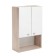 Bathroom cabinet "Vega 5004" White/oak Kronberg, 50 x 24 x 80 cm