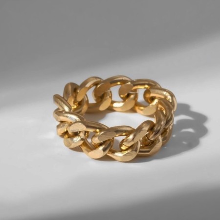 Ring "Chain" large links, color gold, 20 size-5