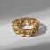 Ring "Chain" large links, color gold, 20 size