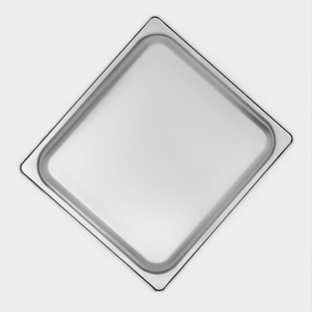 Gastrootiness 2/3 of stainless steel, 100 mm, 35.5 × 32.5 × 10 cm, thickness 0.8 mm-4