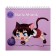 Sketchbook (165 x 165 mm) 40 sheets on the crest "Cat Girl", solid cover, glossy lamination, block 100 g/m2