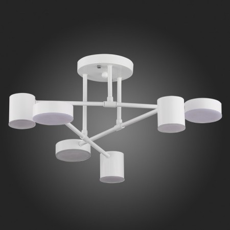 Ceiling EVOLUCE lamp. Sle201052-06. Nobel. 6x7 W, LED, 4000K, 3024 LM, 57x57x25 cm, white color-3