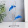 Dolphins pendulum one after another with a ring and a ball 13 x 7 x 5.5 cm