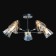 Hamburg chandelier, size 64x30x64 cm, 200W 5XE14